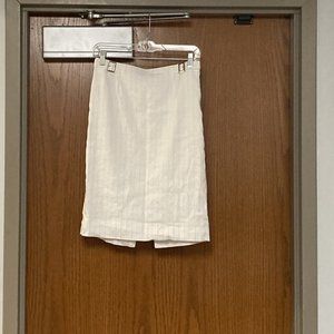 White House Black Market sz 4 white stripe skirt